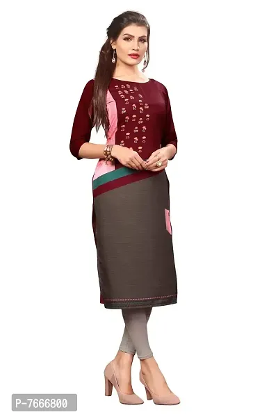 New Ethnic 4 You Women's Crepe Straight Kurta-thumb3