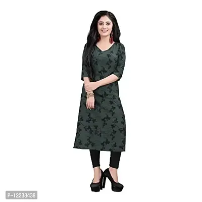 Stylish Crepe Printed Kurti For Women-thumb0