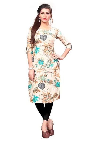 Digital Printed Crepe Straight Kurtas