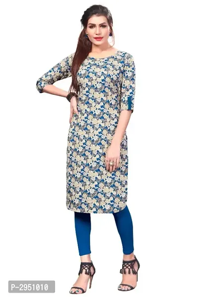 Multicoloured Crepe Printed Kurtas For Women-thumb0