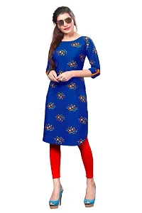 Multicoloured Crepe Printed Kurtas For Women-thumb3