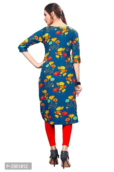 Multicoloured Crepe Printed Kurtas For Women-thumb2