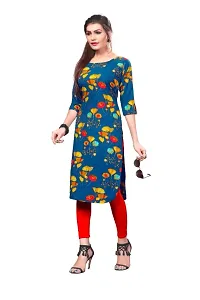 Multicoloured Crepe Printed Kurtas For Women-thumb3