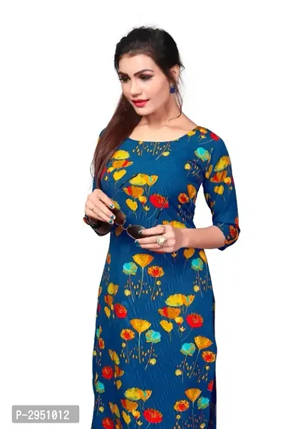 Multicoloured Crepe Printed Kurtas For Women-thumb5