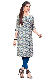 Multicoloured Crepe Printed Kurtas For Women-thumb2