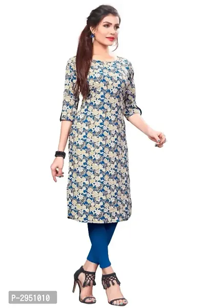 Multicoloured Crepe Printed Kurtas For Women-thumb3