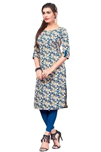 Multicoloured Crepe Printed Kurtas For Women-thumb3