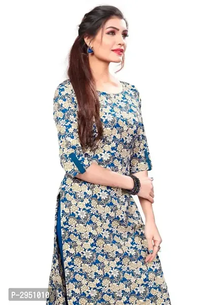 Multicoloured Crepe Printed Kurtas For Women-thumb5