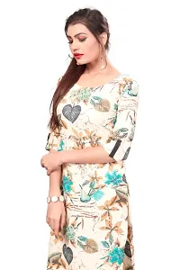 Multicoloured Crepe Printed Kurtas For Women-thumb4