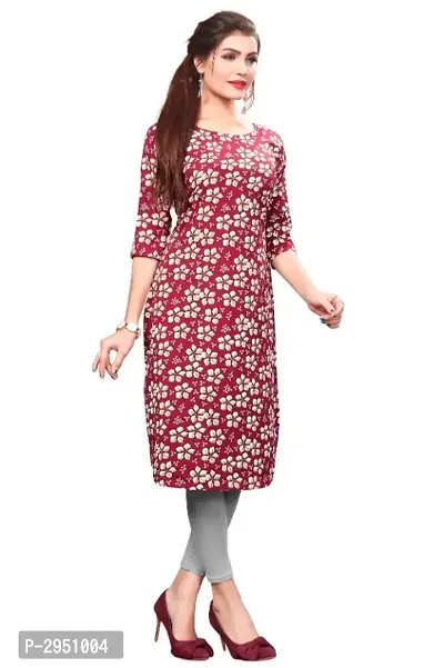 Multicoloured Crepe Printed Kurtas For Women-thumb3