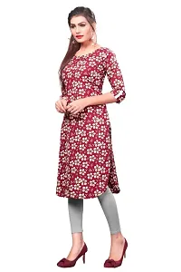 Multicoloured Crepe Printed Kurtas For Women-thumb3