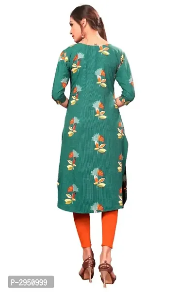 Multicolored Printed Straight Cut Pathani Style Crepe Kurta-thumb2