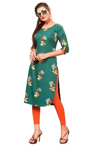 Multicolored Printed Straight Cut Pathani Style Crepe Kurta-thumb3