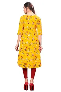 Multicolored Printed Straight  Crepe Kurta-thumb1