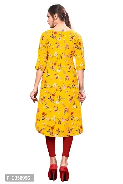 Multicolored Printed Straight  Crepe Kurta-thumb2