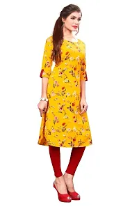 Multicolored Printed Straight  Crepe Kurta-thumb2