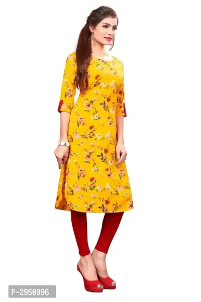 Multicolored Printed Straight  Crepe Kurta-thumb3