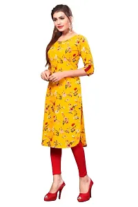 Multicolored Printed Straight  Crepe Kurta-thumb3