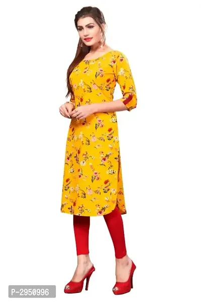 Multicolored Printed Straight  Crepe Kurta-thumb4