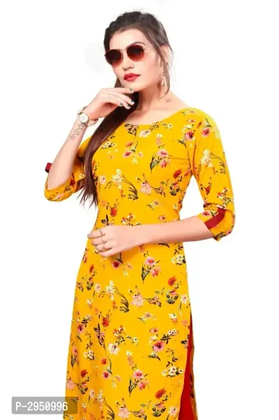 Multicolored Printed Straight  Crepe Kurta-thumb5