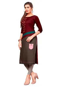 Multicoloured Crepe Printed Kurtas For Women-thumb3