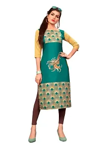 Multicoloured Crepe Printed Kurtas For Women-thumb2