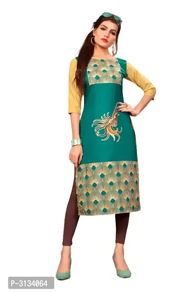 Multicoloured Crepe Printed Kurtas For Women-thumb3