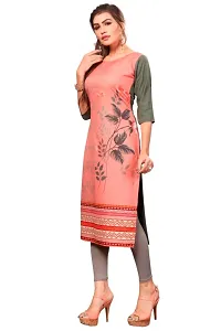 Multicoloured Crepe Printed Kurtas For Women-thumb3