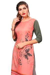 Multicoloured Crepe Printed Kurtas For Women-thumb4