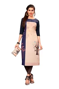 New Ethnic 4 You Women's Multicolor Printed Full-Stitched Crepe Straight Kurta-thumb3