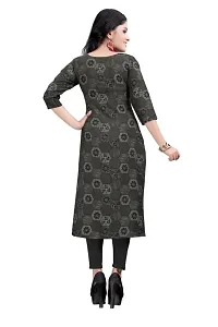 New Ethnic 4 You Women's straight American Crepe kurta-thumb1