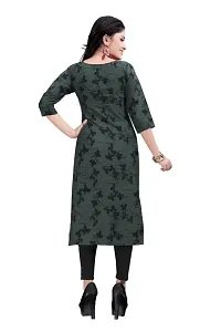 New Ethnic 4 You Women's straight American Crepe kurta-thumb1