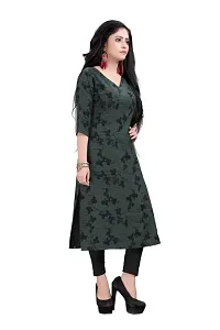 New Ethnic 4 You Women's straight American Crepe kurta-thumb2