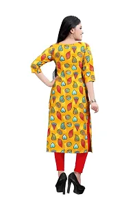 New Ethnic 4 You Women's straight American Crepe kurta-thumb1