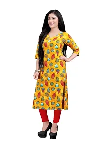 New Ethnic 4 You Women's straight American Crepe kurta-thumb3