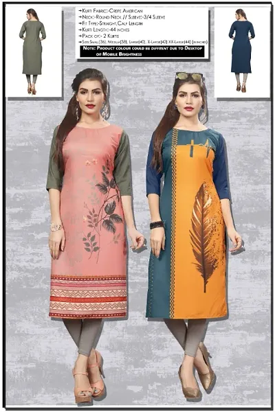 Crepe Digital Kurtas For Women