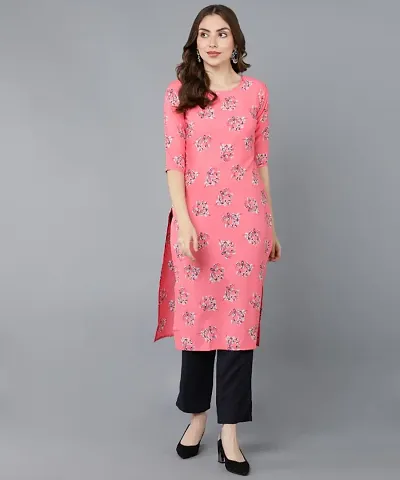 Trendy Crepe Straight Digital Printed Kurta Set