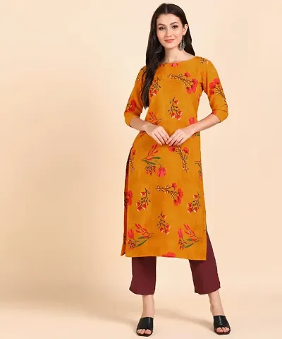 Trendy Crepe Straight Digital Printed Kurta Set