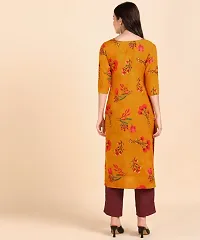 Kurti Pant Set for Women - Crepe Long Straight Printed Kurta with Pant-thumb1