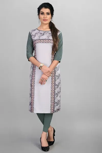 Womens Crepe Straight Kurti