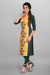 Beautiful Printed Full-Stitched Crepe Straight Kurta for Women-thumb2