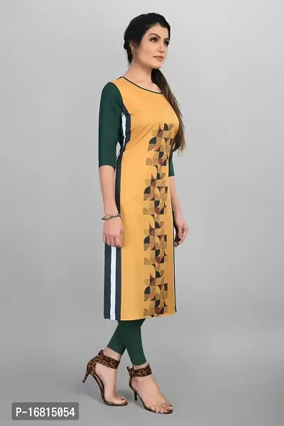 Beautiful Printed Full-Stitched Crepe Straight Kurta for Women-thumb4