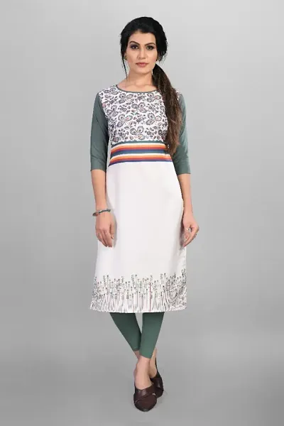 Beautiful Printed Crepe Straight Kurta