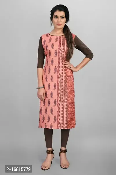 New Ethnic 4 You Women Crepe Straight Cut Kurti