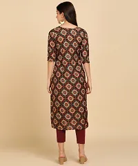 New Ethnic 4 You Womens Printed Full-Stitched Crepe Straight Kurti-thumb1