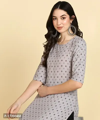 Women Printed Cotton Blend Straight Kurta-thumb2