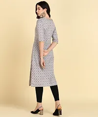 Women Printed Cotton Blend Straight Kurta-thumb2