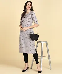 Women Printed Cotton Blend Straight Kurta-thumb3