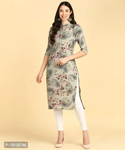 Women's printed Crepe Button kurti