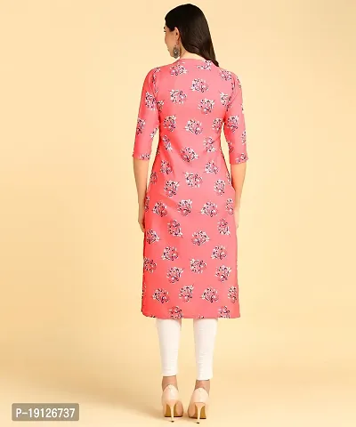 Women's printed Crepe Button kurti-thumb2